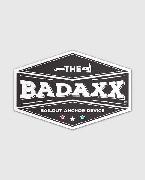 The Badaxx Bailout Anchor Device Decal: Firefighter Decal