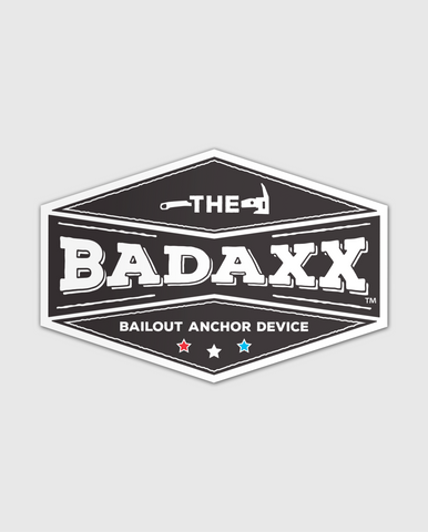 The Badaxx Bailout Anchor Device Decal: Firefighter Decal