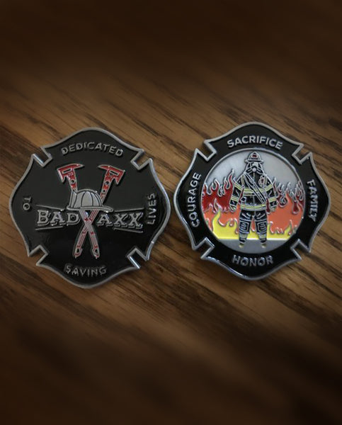 The Badaxx Challenge Coin: Firefighter Challenge Coin